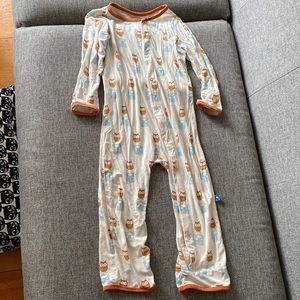Owl Kickee Pants pj romper